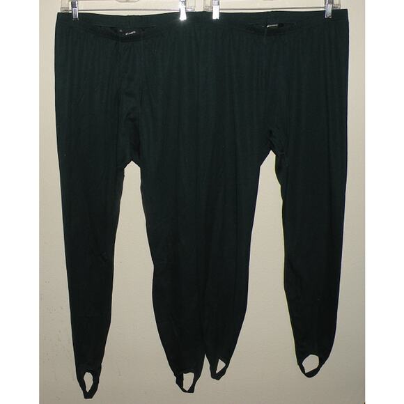 Lot 2 Simms Polartec Mens XL Base Layer Stretch Waist Stirrup Pant Green Fishing - Picture 1 of 3